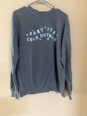 Charlie Southern Baby It's Cold Outside Graphic Sweatshirt - Blue